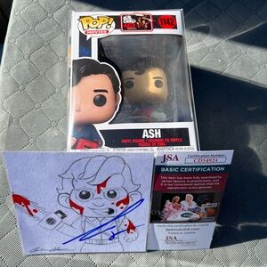 Autographed CUSTOM Art drawing Bruce Campbell as Ash Evil Dead JSA Certification